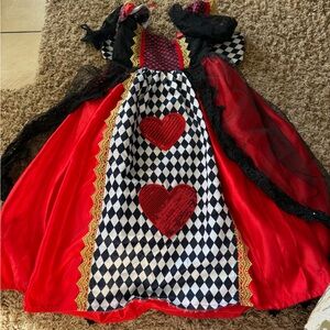 Trish Scully Queen of Hearts  Alice In Wonderland Halloween Costume Size 5